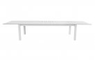 SANTORINI stół ogrodowy aluminiowy rozkładany 265–398×110 biały