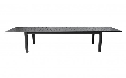 SANTORINI stół ogrodowy aluminiowy rozkładany 265–398×110 antracyt
