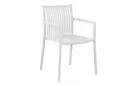 Krzesło SIENA ogrodowe z podłokietnikami z polipropylenu  kolor biały horeca