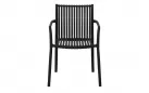 Krzesło SIENA ogrodowe z podłokietnikami z polipropylenu  kolor grafitowy horeca