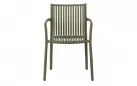 Krzesło SIENA ogrodowe z podłokietnikami z polipropylenu  kolor oliwkowy horeca