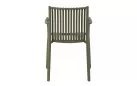 Krzesło SIENA ogrodowe z podłokietnikami z polipropylenu  kolor oliwkowy horeca