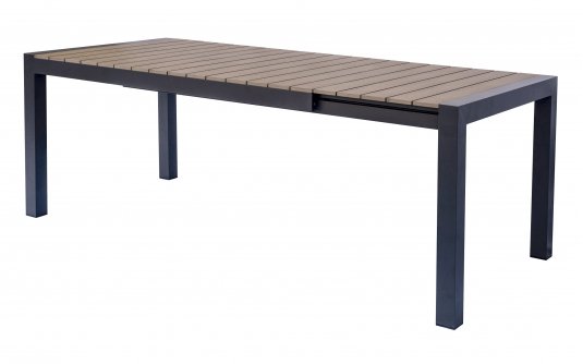Graitowy Stół ogrodowy aluminiowy rozkładany 160-210 MAJORCA z blatem z desek kompozytowych