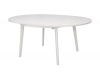 Biały stół ogrodowy aluminiowy okrągły rozkładany Ø120/170 ROTONDO
