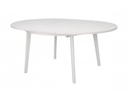Biały stół ogrodowy aluminiowy okrągły rozkładany Ø120/170 ROTONDO