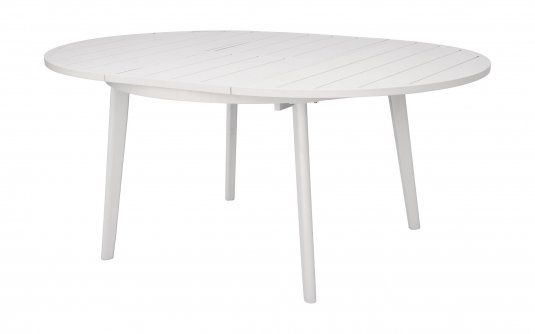 Biały stół ogrodowy aluminiowy okrągły rozkładany Ø120/170 ROTONDO Biały stół ogrodowy aluminiowy okrągły rozkładany Ø120/170 ROTONDO