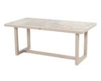 Stół ogrodowy LUTO aluminium ceramika długość 180 cm kolor taupe piaskowy beżowy