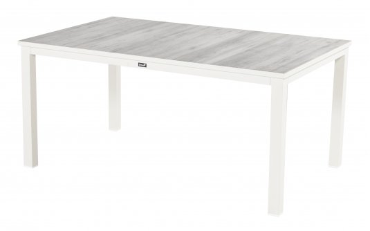 Biały stół ogrodowy COMINO aluminium blat ceramika 163 × 100 × 75 cm Biały stół ogrodowy COMINO aluminium blat ceramika 163 × 100 × 75 cm
