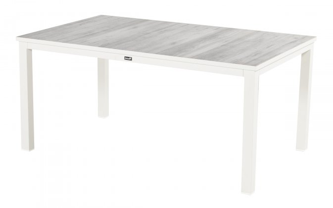 Biały stół ogrodowy COMINO aluminium blat ceramika 163 × 100 × 75 cm 
