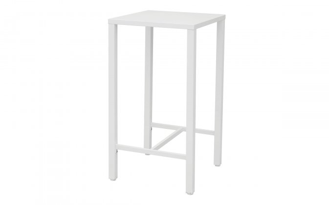 Biały stół ISEO barowy stalowy 60×60 cm – 2 kolory – horeca do ogródków piwnych