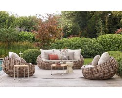 COCOON BOUCLÉ zestaw ogrodowy z technorattanu z poduszkami BEE WETT® boucle