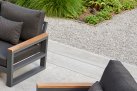 Meble ogrodowe - nowoczesny narożnik aluminiowy SOHO - ciemnoszary