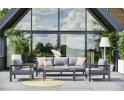 Meble ogrodowe wypoczynkowe aluminiowe cienoszare CAPRI Hartman