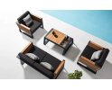 Meble ogrodowe aluminiowe na taras NEW YORK ciemnoszare alu sofa 2-osobowa