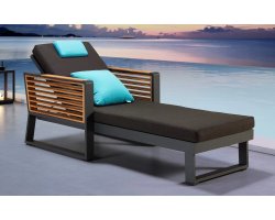 Ekskluzywny aluminiowy leżak ogrodowy NEW YORK aluminiowy  