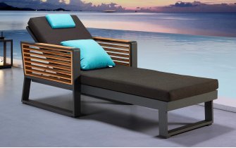 Ekskluzywny aluminiowy leżak ogrodowy NEW YORK aluminiowy  