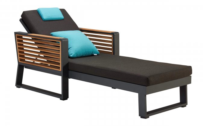 Ekskluzywny aluminiowy leżak ogrodowy NEW YORK aluminiowy  