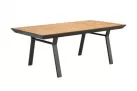 Komplet mebli ogrodowych stołowych NEW YORK aluminiowy ciemnoszary teak
