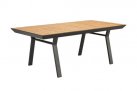 Komplet mebli ogrodowych stołowych NEW YORK aluminiowy ciemnoszary teak