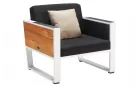Komplet wypoczynkowy aluminiowy biały YORK 2-osobowa sofa 