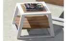 Komplet wypoczynkowy aluminiowy biały YORK 2-osobowa sofa 