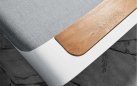 Zestaw narożnikowy aluminiowy na taras ONDA biały z szarymi poduszkami Sunbrella