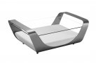 Zestaw narożnikowy aluminiowy na taras ONDA szary z jasnoszarymi poduszkami Sunbrella