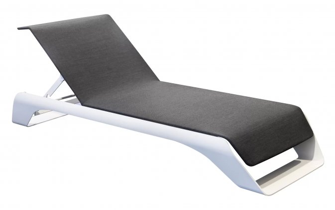 Leżak białe aluminium z kółkami ONDA Higold 