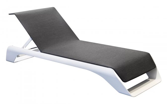 Leżak białe aluminium z kółkami ONDA Higold 