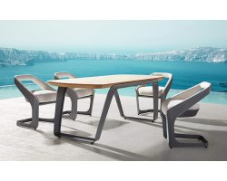 Zestaw stołowy aluminiowy na taras ONDA Higold