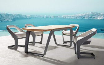 Zestaw stołowy aluminiowy na taras ONDA Higold
