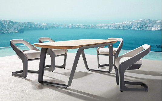 Zestaw stołowy aluminiowy na taras ONDA Higold