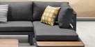 MEble ogrodowe aluminiowe narożne CARIBBEAN Higold ciemnoszare teak