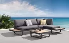 MEble ogrodowe aluminiowe narożne CARIBBEAN Higold ciemnoszare teak
