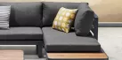 MEble ogrodowe aluminiowe narożne CARIBBEAN Higold ciemnoszare teak