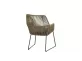 Krzesło nowoczesne ogrodowe RAMBLAS beżowe z nogami ze stali nierdzewnej