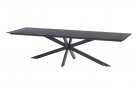 Stół jadalniany na taras MINERVA 220 aluminiowa podstawa krzyżowa / blat HPL ciemnoszary kamień