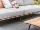 Meble ogrodowe aluminiowe CUCINA modułowy platforma teak poduszki szare