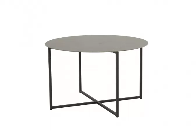 Okrągły stół o śr. 120 cm stalowy ciemnoszary ceramiczny