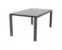 Stół ogrodowy 160x95 cm aluminiowy GOA z blatem HPL szarym