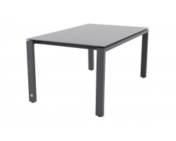 Stół ogrodowy 160x95 cm aluminiowy GOA z blatem HPL szarym