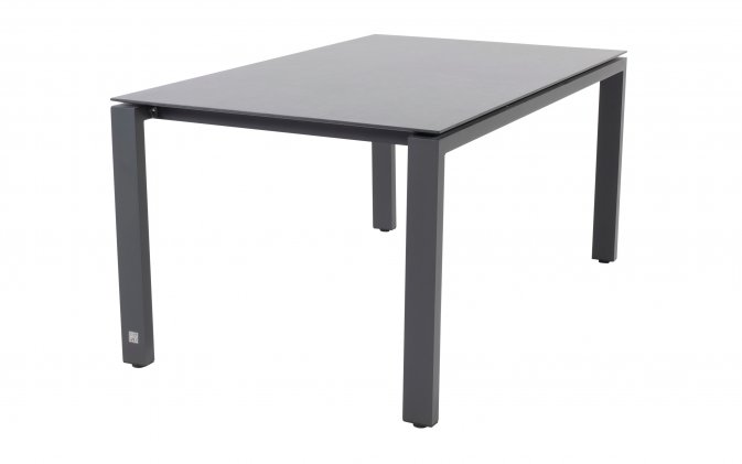 Stół ogrodowy 160x95 cm aluminiowy GOA z blatem HPL szarym