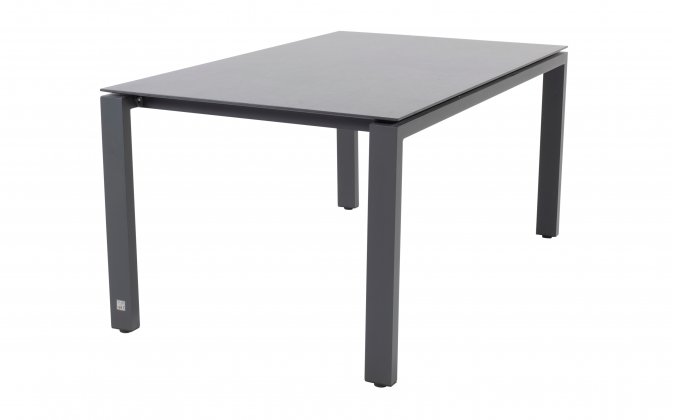 Stół ogrodowy 160x95 cm aluminiowy GOA z blatem HPL szarym