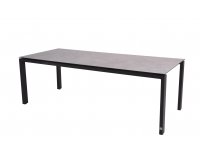 Stół ogrodowy 280x95 cm aluminiowy GOA z blatem HPLszarym