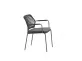 Krzesło obiadowe nowoczesne na taras w odcieniach ciemnoszarych liny polipropylenowej BARISTA