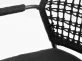 Krzesło obiadowe nowoczesne na taras w odcieniach ciemnoszarych liny polipropylenowej BARISTA
