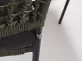 Krzesło obiadowe nowoczesne na taras w odcieniach zielonoszarych liny polipropylenowej BARISTA