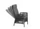 Fotel ogrodowy stołowy wysoki z pochylanym oparciem SALENTO ciemnosary