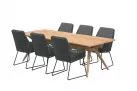 Stół ogrodowy teakowy 240x100 BELAIR fotele VALENCIA