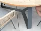 Stół ogrodowy okrągły BASSO 130 cm okrągły aluminiowo-teakowy